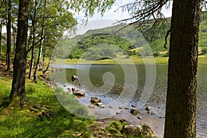 Blea Tarn Lake District Cumbria England UK between Great Langdale and Little Langdale