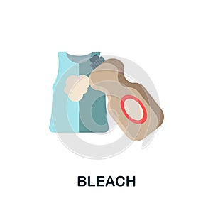 Bleach flat icon. Colored sign from disinfection collection. Creative Bleach icon illustration for web design