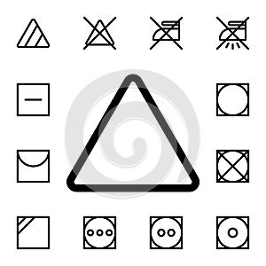 Bleach flat vector icon in laundry pack