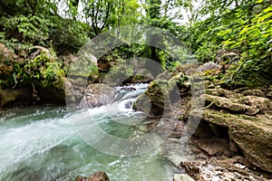 bleck river dopo waterfall of marble photo