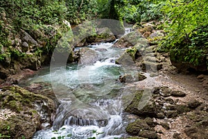 bleck river dopo waterfall of marble photo