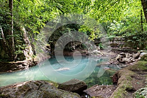 bleck river dopo waterfall of marble photo