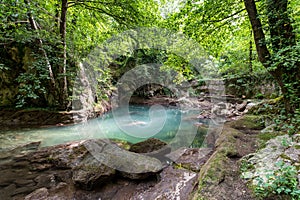 bleck river dopo waterfall of marble photo