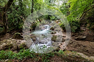 bleck river dopo waterfall of marble photo