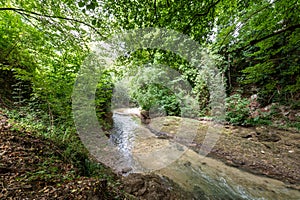 bleck river dopo waterfall of marble photo