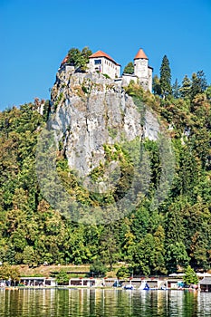 Bled castle on the high rock, Slovenia