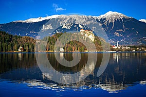 Bled castle and lake, Bled, Slovenia, Europe