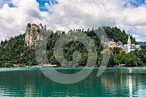 Bled Castle and St. Martin\'s Parish Church, Slovenia