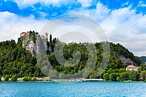 Bled cliff castle panorama