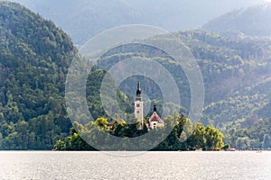 Bled Island on Lake Bled in Slovenia