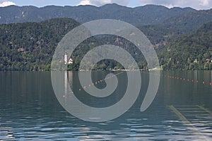 Bled lake isle in Slovenia