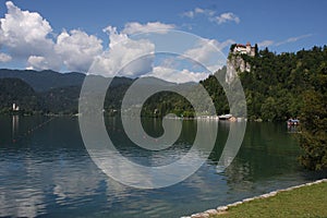 Bled lake isle in Slovenia