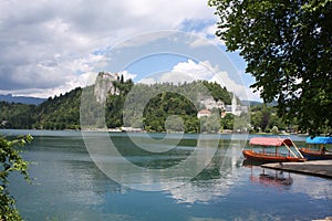 Bled lake isle in Slovenia