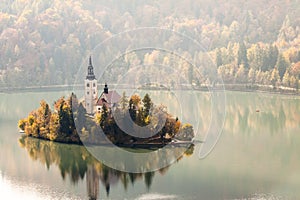 Bled with lake, Slovenia, Europe