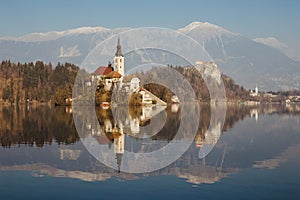 Bled Lake Sync Reflection, Slovenia photo