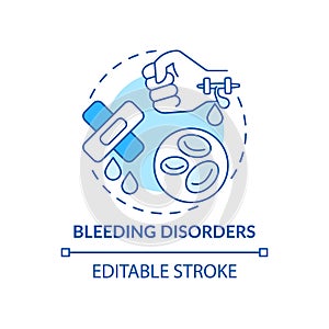 Bleeding disorders concept icon