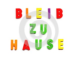 Bleib zu Hause (Stay at home) sign