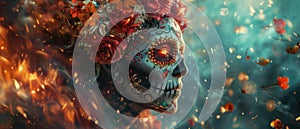 Blend Of Ancient Dia De Los Muertos Customs With Modern Tech photo