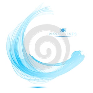 Blend blue wave full transparency abstract background