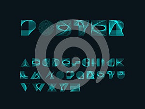 Blend line Designer alphabet / font