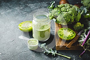 Blend of vegetable Superfoods for making smoothies.