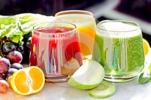 Blended fresh fruit and vegetable - healthy drink