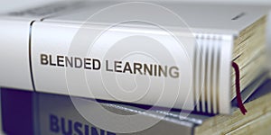 Blended Learning - Book Title. 3D.