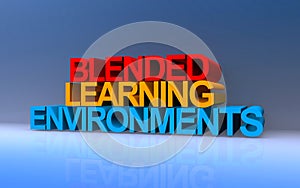 blended learning environments on blue