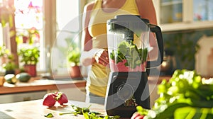 The smoothie in blender.AI generated image