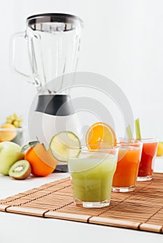 Blender and fruit juice