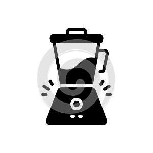 Black solid icon for Blender, appliance and electric