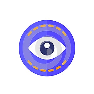 blepharoplasty, eyelid surgery icon with an eye