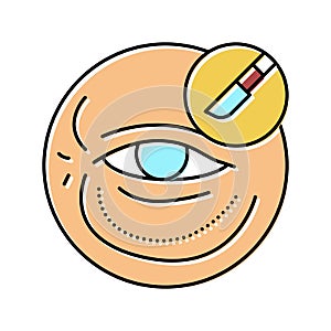 blepharoplasty surgery color icon vector illustration