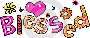 Blessed Cartoon Text Clipart