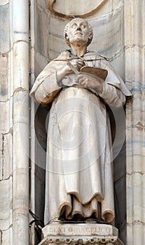 Blessed Fra Angelico, statue on the Milan Cathedral photo