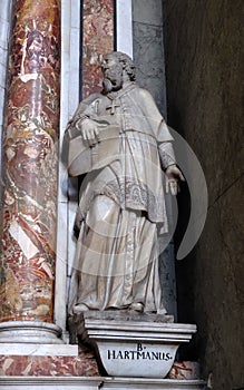 Blessed Hartmann of Brixenstatue on the altar in the Cathedral of Santa Maria Assunta i San Cassiano in Bressanone, Italy