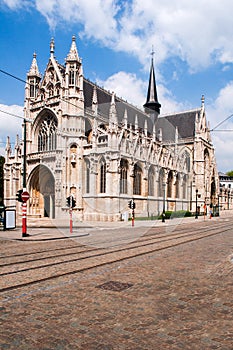 Blessed Lady of the Sablon Church in Brussels, Belgium
