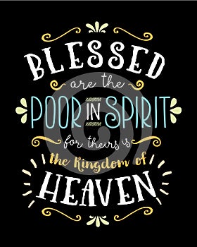 Blessed are the Meek Beatitudes poster