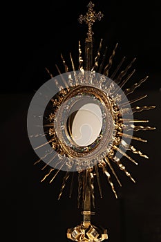 The Blessed Sacrament in a monstrance