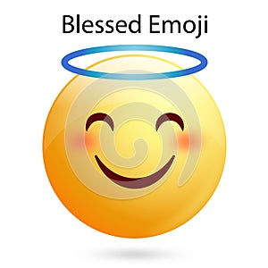 Blessed Smiley face with vector AI file