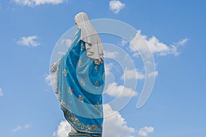 The Blessed Virgin Mary in front of the Roman Catholic Diocese, public place in Chanthaburi.