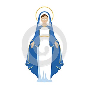 Blessed Virgin Mary icon vector