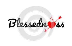 blessedness word text typography design logo icon