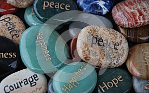 Požehnání kameny naději odvaha štěstí 