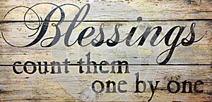 Blessings count them one by one