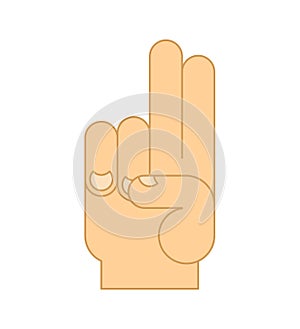 Blessings hand isolated. Religion sign fingers. vector illustration