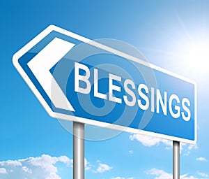 Blessings sign concept. photo