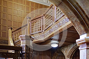 Bletchley Park Vintage wooden staircase photo