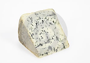 Bleu des Causses, French Cheese in Aveyron, made with Cow`s Milk, against White Background