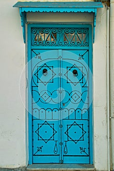 Bleu Tunisian Door and door knockers